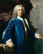 Jacopo Amigoni, Portrait of a Gentlemen in Blue Jacket